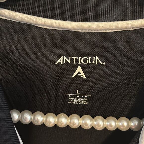 Antigua Black Polo Shirt with Georgia bulldogs logo size large - Picture 4 of 6